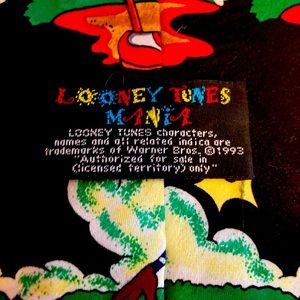 Looney Tunes Mania 1993 Golf Tie